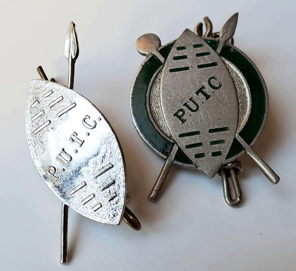 Public Utility Transport Corporation  P.U.T.C. (before they changed to PUTCO) Rare badges