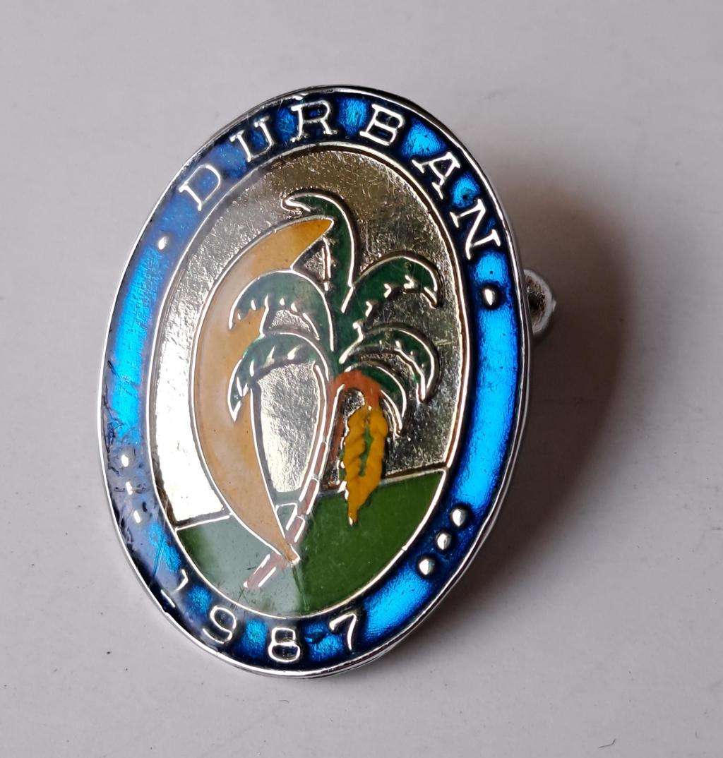 South African Historical pin badges of cities and towns eg: Benoni, Brakpan, Edenvale, etc. 8 badges