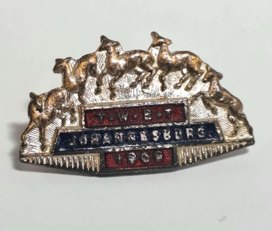 Johannesburg vintage pin badges. Medal Proclaiming Joburg a City, Joburg postcards, 1st Day stamps