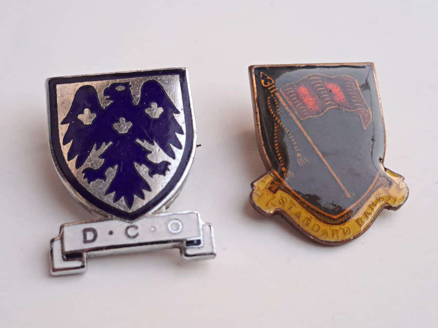 Vintage historic South African banks pin badges and Eskom pin badges