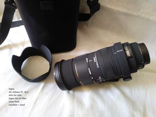 Sigma 50-500mm F4 - F6.3 APO DG HSM Lens