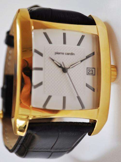 *BRAND NEW* Pierre Cardin Men's Dress Leather Watch Gold Casing P251381 *Classic*