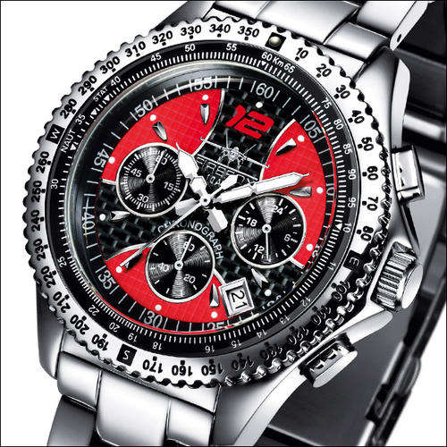 **Firefox Carbon Racer Stainless Steel Chrono 10ATM!!**AWESOME WATCH**