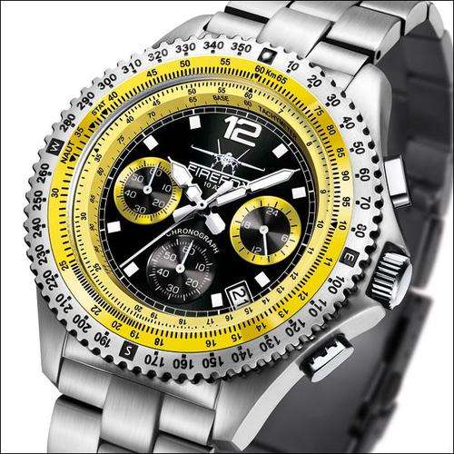 *R4999*Firefox Fighter Stainless Steel Chrono 10ATM!!**BOX, TAGS, GUARANTEE*