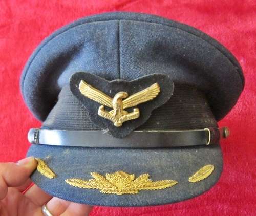 ## SAAF Cap with Cap Badge ** Please note Mildew on Inner Band ##