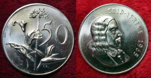 ## Scarcer 1965 South Africa Afrikaans 50 Cent ##