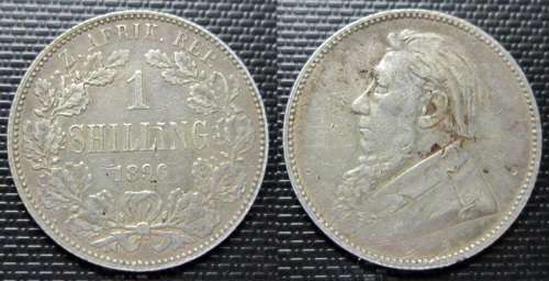 ## 1896 ZAR Silver 1 Shilling ##