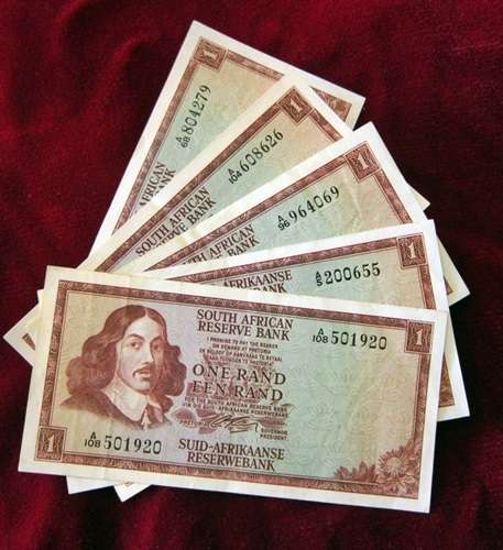 ## Collection of 5 x G. Rissik 2nd Issue R1 Notes ** Bid per note for the LOT ##