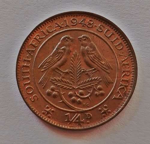 ## Stunning 1948 South Africa 1/4 Penny ##