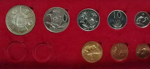 ## 1974 South Africa Long Proof Set ** Note no Gold ##