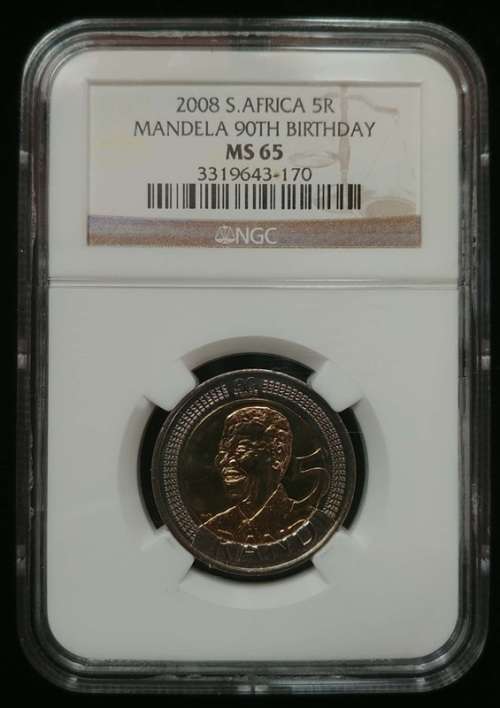 ## NGC Graded 2008 Mandela 90th Birthday R5 MS 65 ##