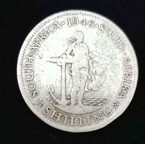 ## Semi Key Date/Scarcer 1946 South Africa Silver 1 Shilling ##