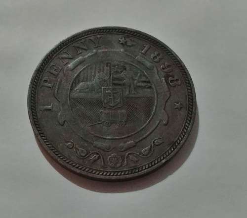 ## 1898 ZAR Penny ## Coin A