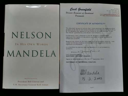 ## Nelson Mandela * In his own words Book Certified Authentic Signed Copy with COA ##