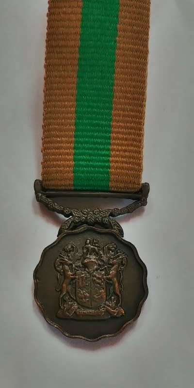 ## SADF 10 Year Faithful Service Miniature Medal with Ribbon ##