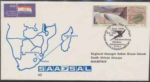SAA FLIGHT  FIRST DAY COVER NO 49