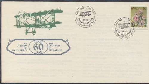 SA  FLIGHT 60 YRS ANNIV    FIRST DAY COVER
