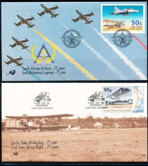 RSA  1995 -   75 YRS OF FIRST TRANS AFRICAN FLIGHT  F/DAY COVER