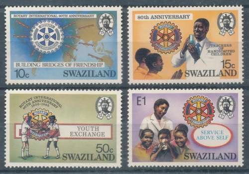 SWAZILAND -  ANNIV OF ROTARY  SET  FINE MINT