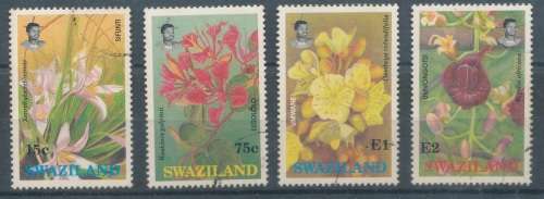SWAZILAND -  INDIGENOUS  FLOWERS SET  FINE USED