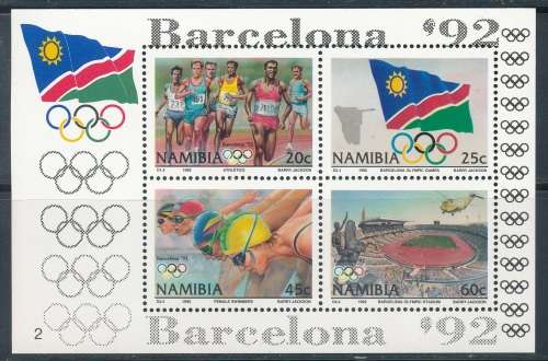 NAMIBIA 1992 - OLYMPIC GAMES BARCELONA  MINI-SHEET FINE MINT