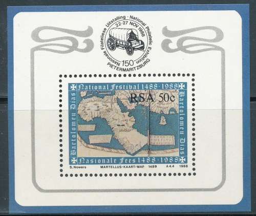 RSA  1987 -  DISCOVERY OF THE CAPE  MINI-SHEET  FINE  MINT