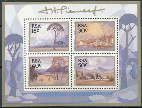RSA  1989 - PAINTINGS BY PIERNEET  MINI-SHEET  FINE  MINT