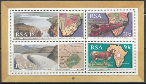 RSA  1990 - CO-OPERATION IN SA MINI-SHEET  FINE  MINT