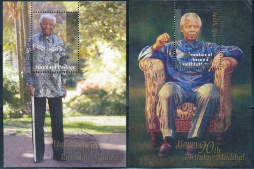 RSA  2008 -  90th BIRTHDAY MADIBA  MINI-SHEETS POSTALLY USED