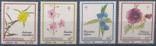 BOTSWANA -  1986  - CHRISTMAS FLOWERS OF OKAVANGO SET  -  FINE MINT