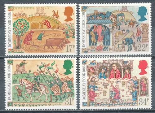 GB  1986 -  ANNIV OF DOMESDAY BOOK  COMPLETE SET -  FINE  MINT