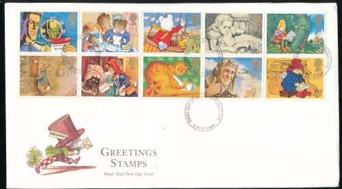 GB  1993 -    GREETING STAMPS MESSAGES  -  COMPLETE SET  ON FIRST DAY COVER