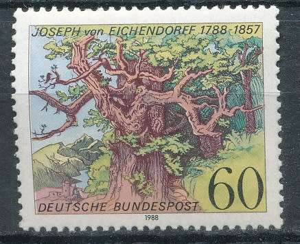 GERMANY - 1988  Anniversary  of Joseph von Eichendorff   COMPLETE SET - FINE   MINT