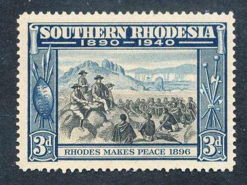 1940 - SOUTH  RHODESIA  SG 57a   "CAVE FLAW "  -   FINE MINT  +/- R2000