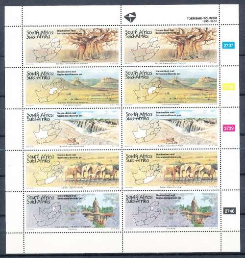 RSA   -  1995  -  Tourism  FULL SHEET  - FINE  MINT
