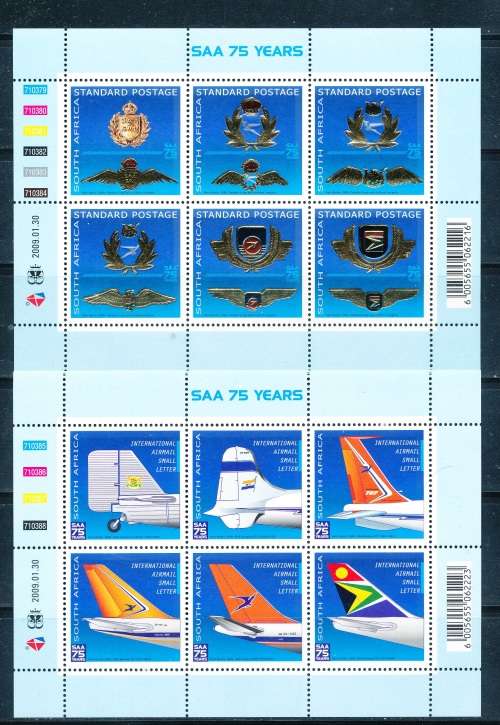 RSA  -  2008 -   SAA - South African Airways  FULL SHEETS   - FINE  MINT