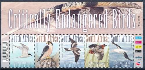 RSA  -   2014 -   Critically Endangered Birds  - CONTROL BLOCK    - FINE  MINT