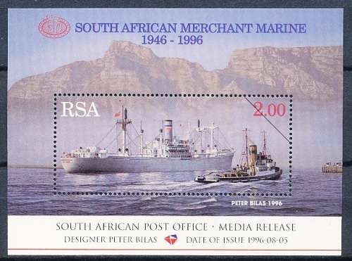 RSA  - 1996 -  South African Merchant Marine  - MEDIA RELEASE  - FINE  MINT