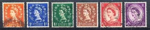 GB   1958   -  Queen Elizabeth II  GRAPHITE LINED - Black Lines on Back  FULL SET   -    FINE USED