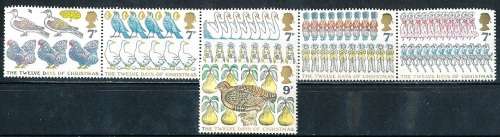 GB   1977   -  QE     Christmas Stamps   FULL  SET  -   FINE  MINT