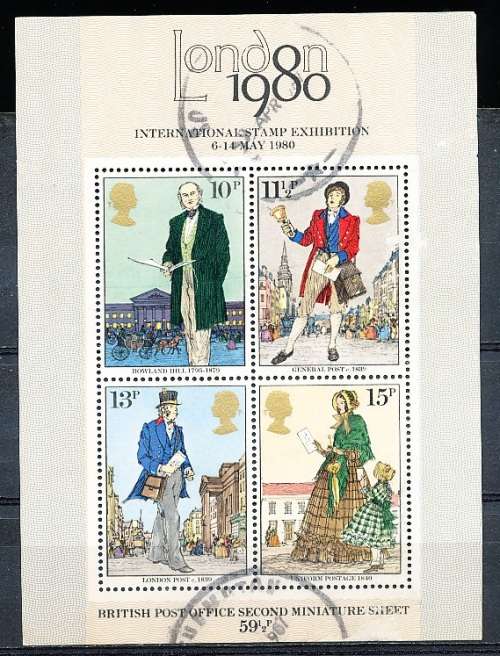 GB   1979   -  QE     Sir Rowland Hill   MINI-SHEET   -   FINE  USED