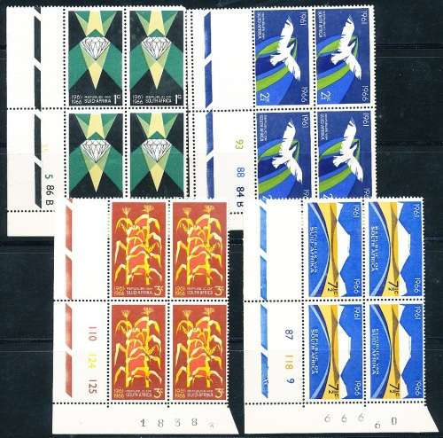 RSA  -  1965 -  Anniversary of Republic   CONTROL BLOCKS   -    MINT