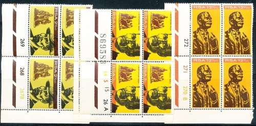 RSA  -  1968 -  General Hertzog Monument, Bloemfontein  CONTROL BLOCKS   -   FINE MINT
