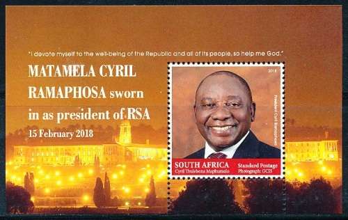 RSA  - 2018 -    President Cyril Ramaphosa - MINI-SHEET  - FINE MINT