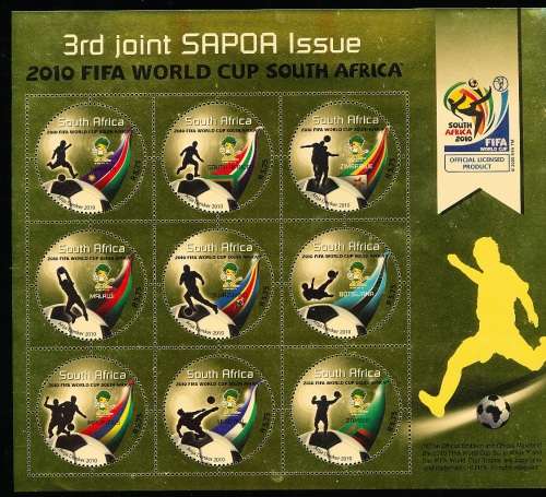 RSA  -  2010 -   Football World Cup -     FULL SHEET   - FINE  MINT