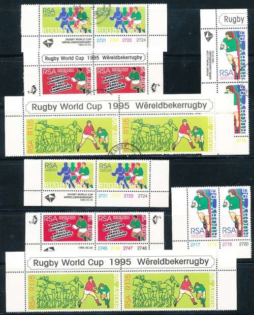 RSA -  1995  - Rugby Championship, South Africa  SET  - FINE  MINT and  POSTALLY  USED