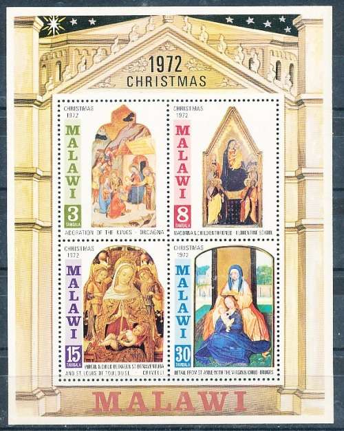 MALAWI  1972 -  Christmas   MINI - SHEET   -  FINE  MINT