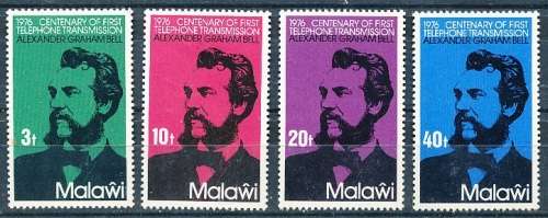 MALAWI  1976 -     Anniversary of the Telephone    FULL  SET   -  FINE  MINT