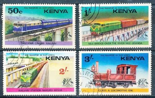 KENYA  1976 -     Railway Transport in East Africa -   FULL SET   -  FINE  USED