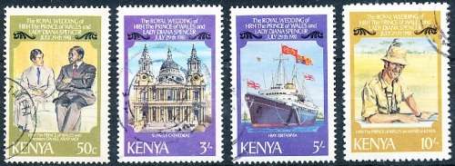 KENYA  1981 -   Charles and Lady Diana Spencer  -   FULL  SET   -  FINE  USED